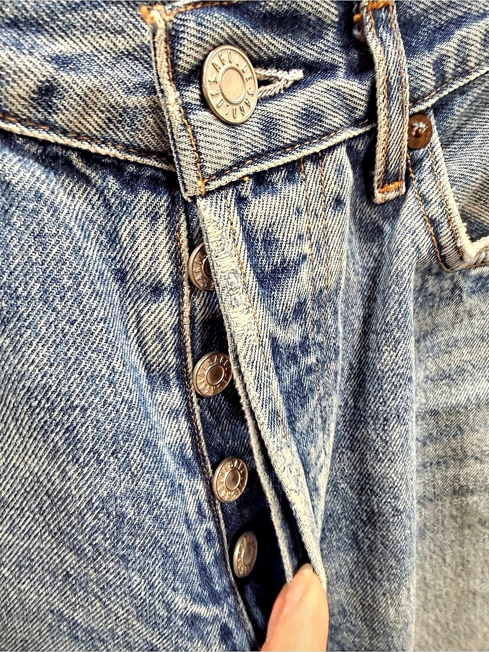 AGOLDE 90's Pinch Waist High Rise Straight Jean Jeans Blue Waist 27 - Picture 4 of 8